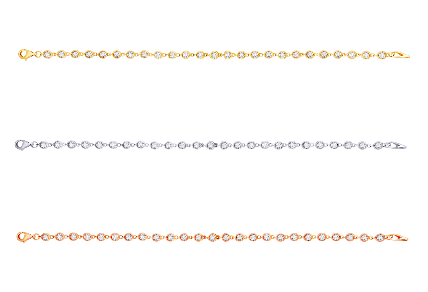 All the Way – Lab-Grown Diamond by the Yard Bracelet in 14K Gold