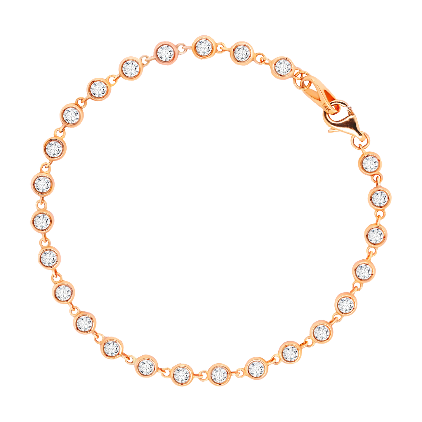 All the Way – Lab-Grown Diamond by the Yard Bracelet in 14K Gold