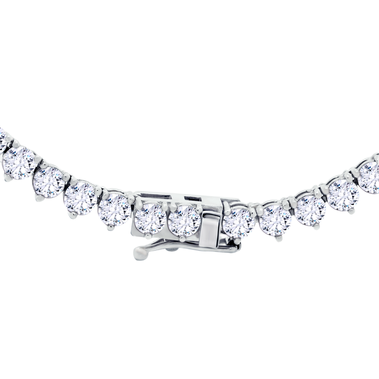 14k Gold3-Prong Lab-Grown Diamond Tennis Necklace – 16"