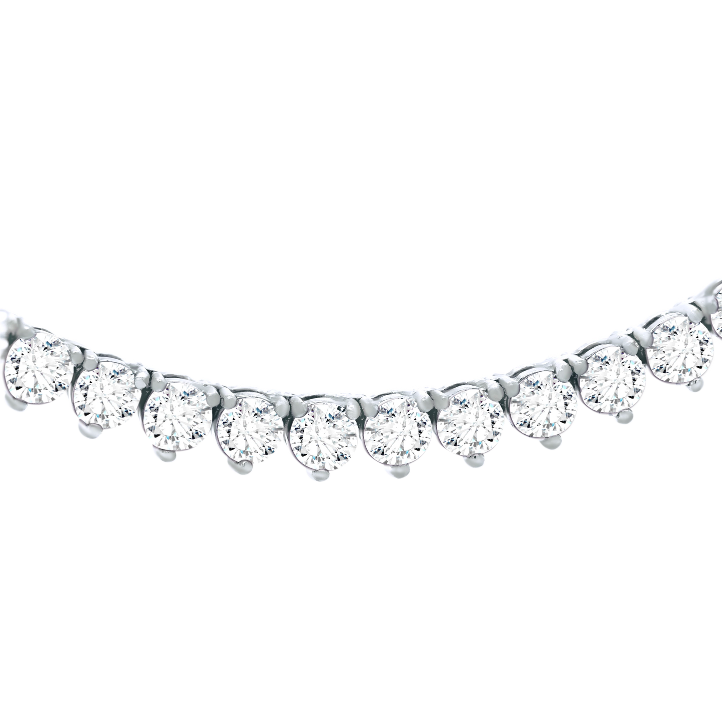 14k Gold3-Prong Lab-Grown Diamond Tennis Necklace – 16"