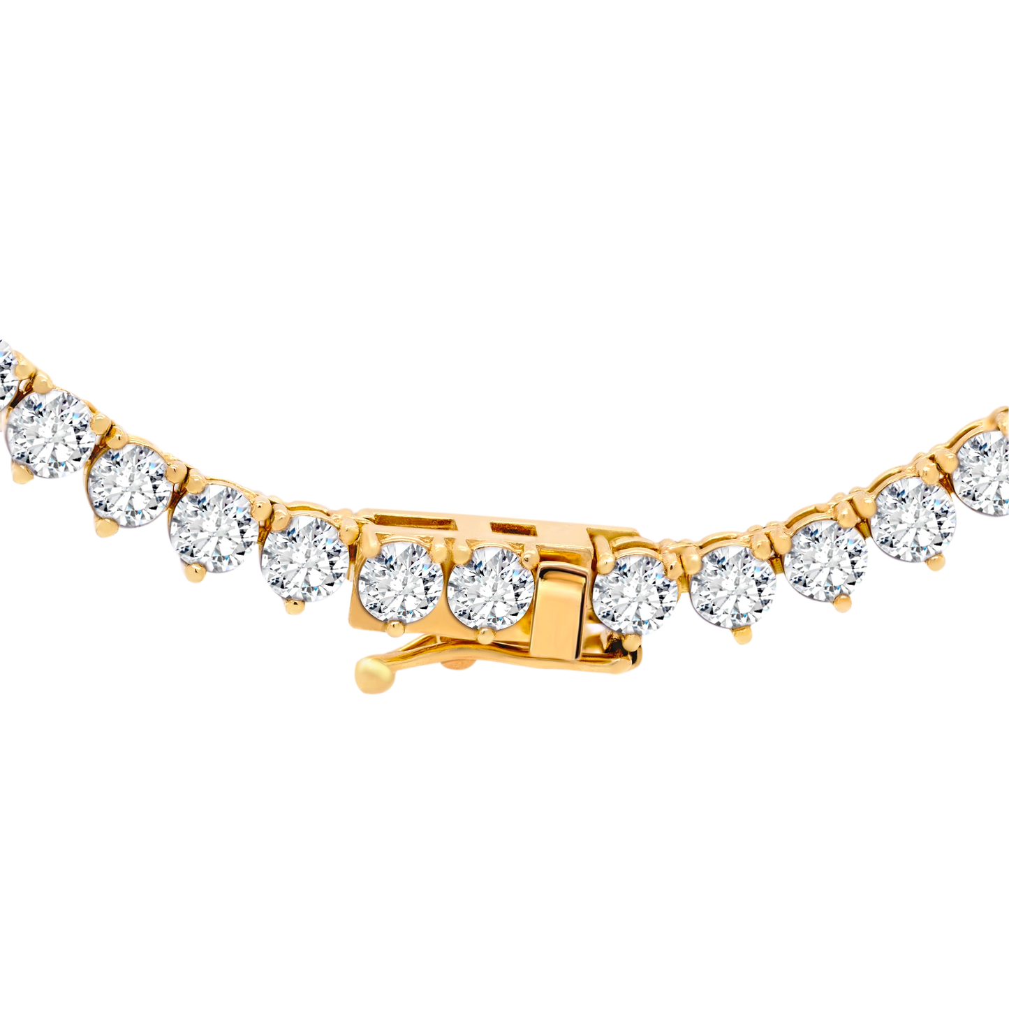 14k Gold3-Prong Lab-Grown Diamond Tennis Necklace – 16"