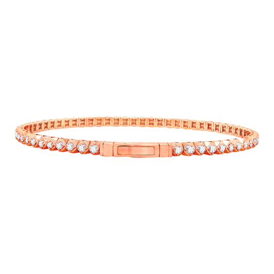 Full Setting Flex Bangle – 14K Gold Lab-Grown Diamond Bracelet