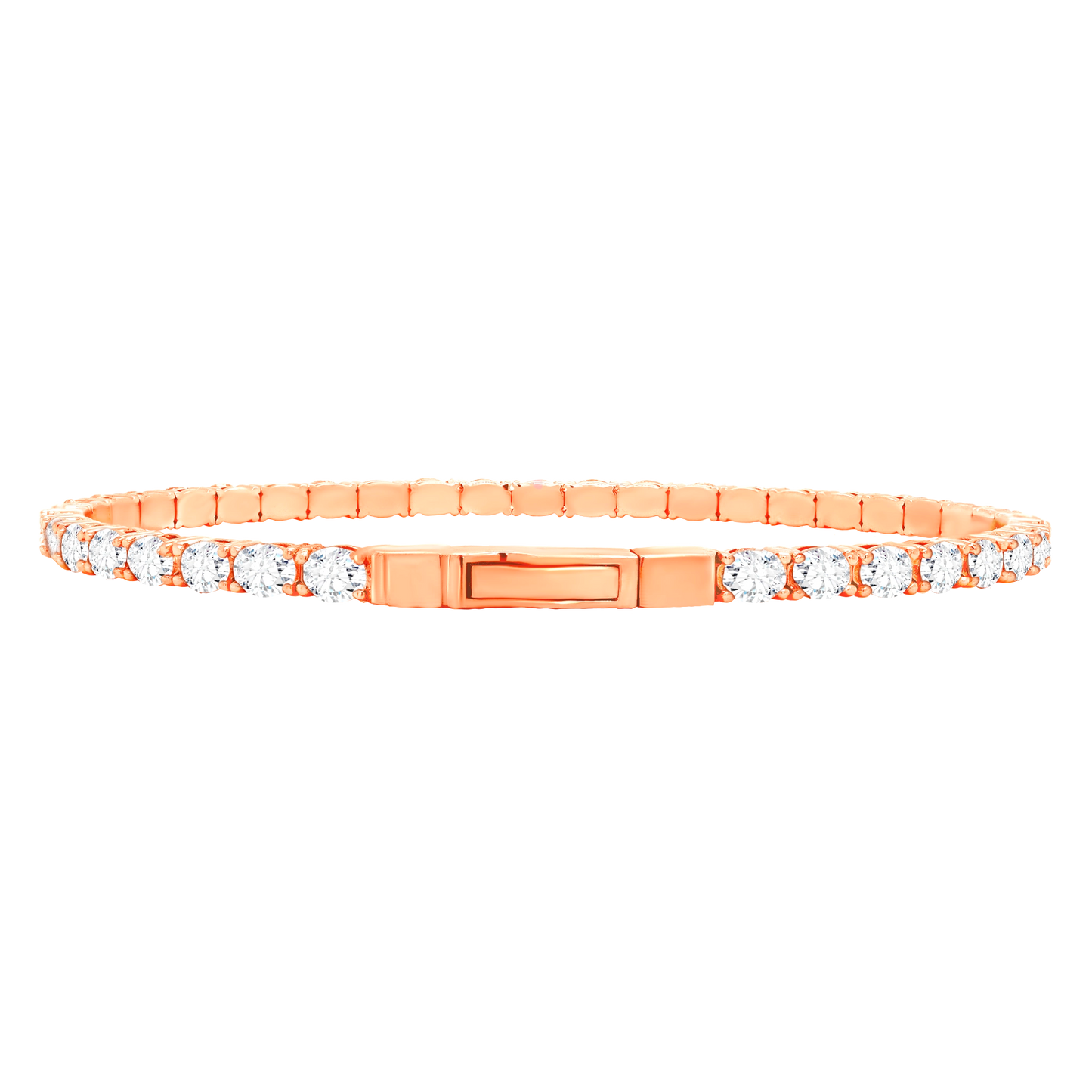 14K Gold Lab-Grown Diamond Oval Flex Bangle
