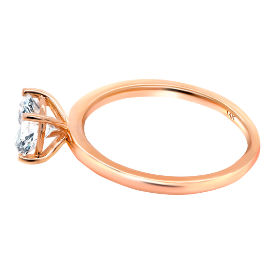 14k Gold Diamond Engagement Ring: Classic Solitaire