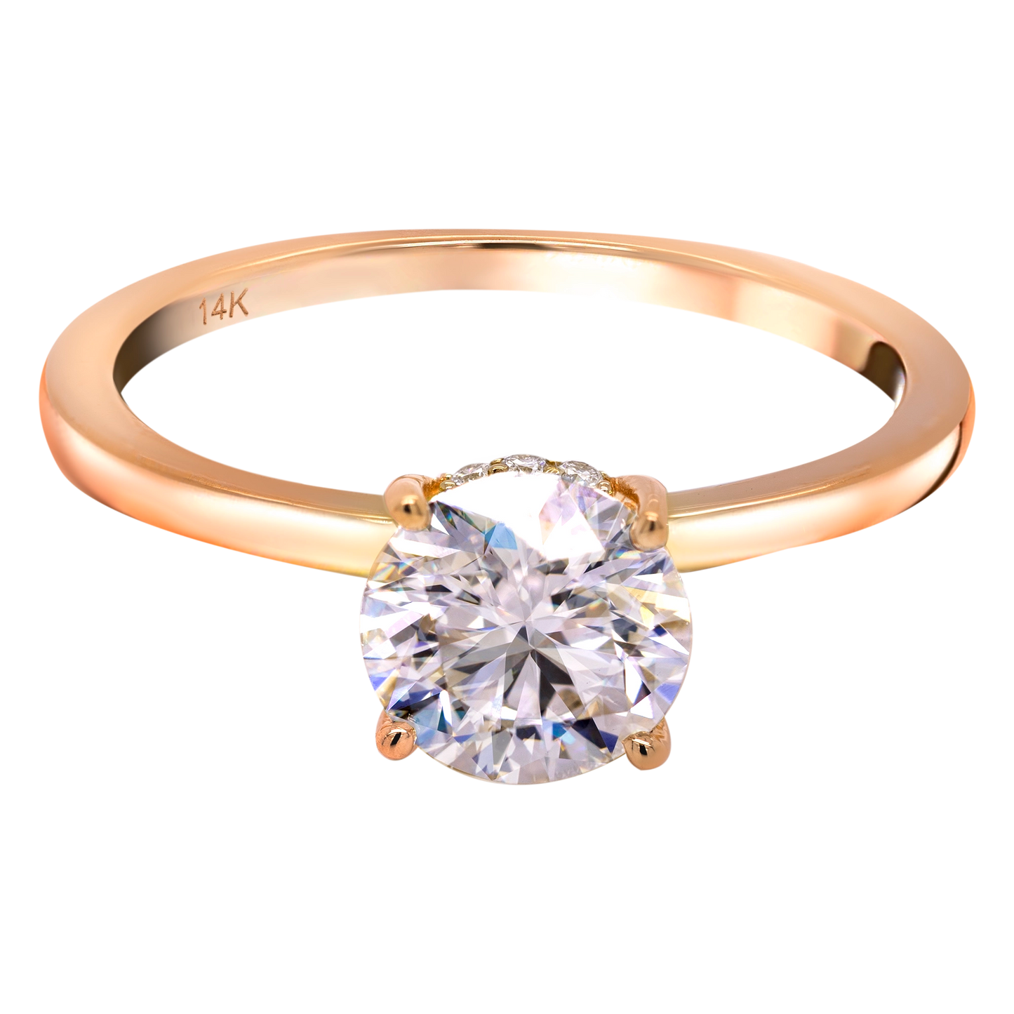 14k Gold Diamond Engagement Ring: Neck Dazzle
