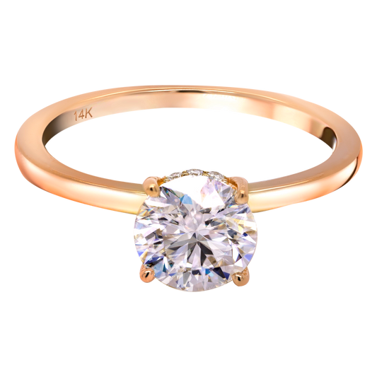 14k Gold Diamond Engagement Ring: Neck Dazzle