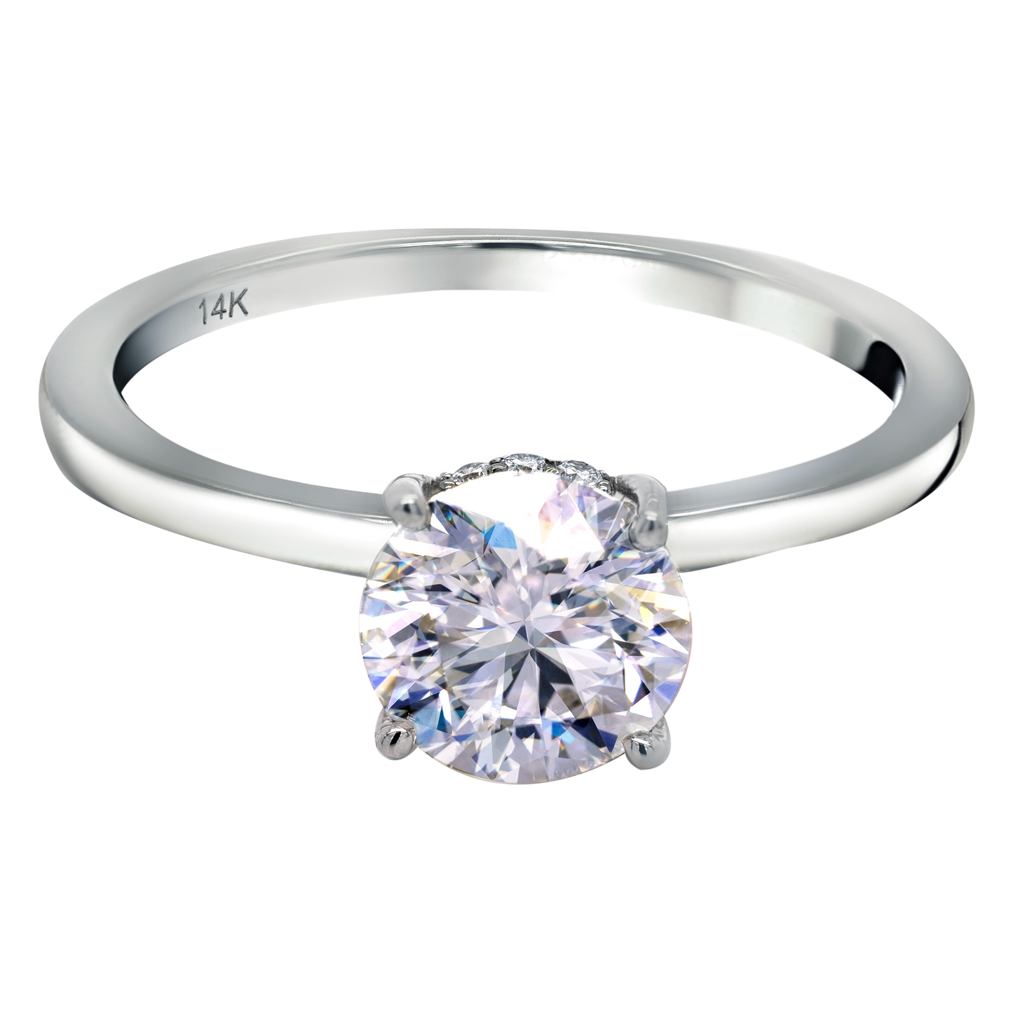 14k Gold Diamond Engagement Ring: Neck Dazzle