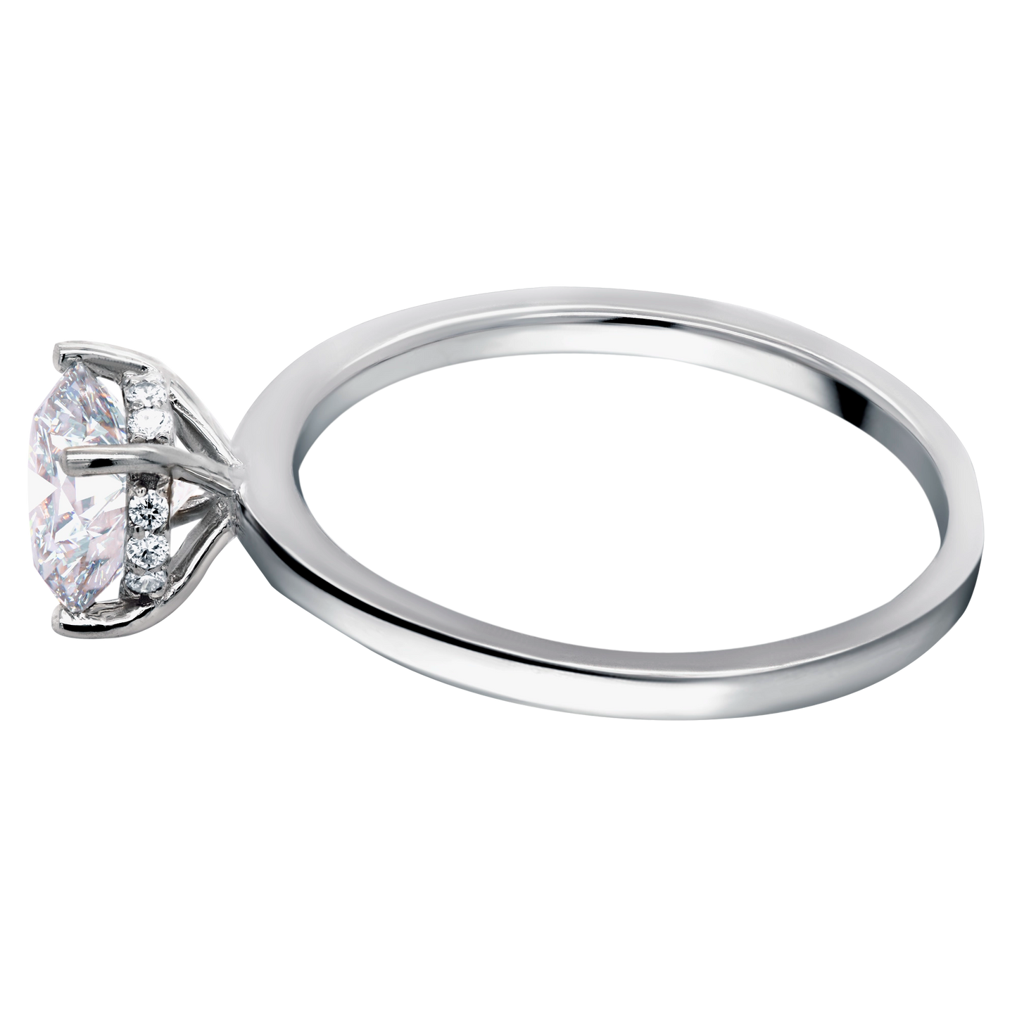 14k Gold Diamond Engagement Ring: Neck Dazzle