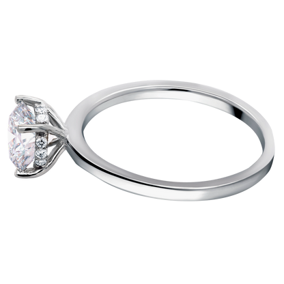 14k Gold Diamond Engagement Ring: Neck Dazzle