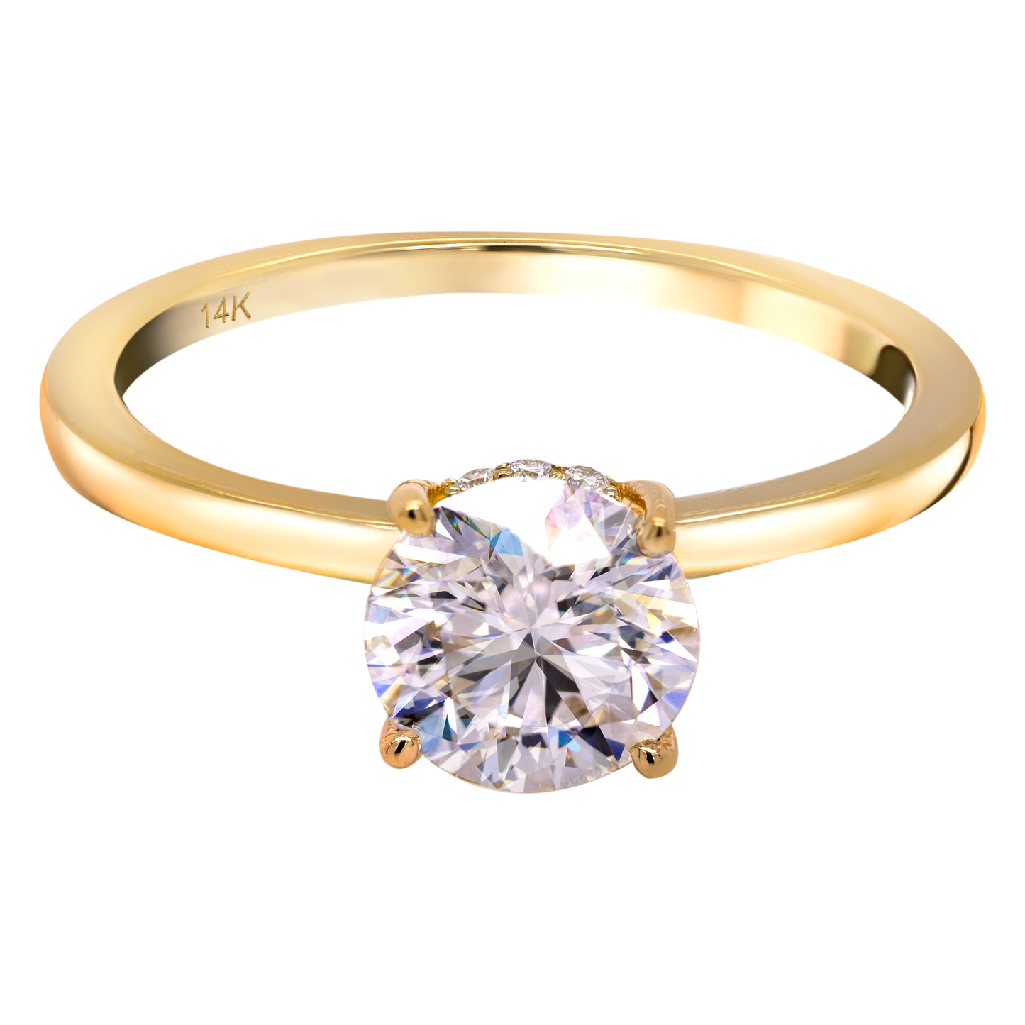 14k Gold Diamond Engagement Ring: Neck Dazzle