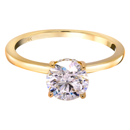 14k Gold Diamond Engagement Ring: Neck Dazzle