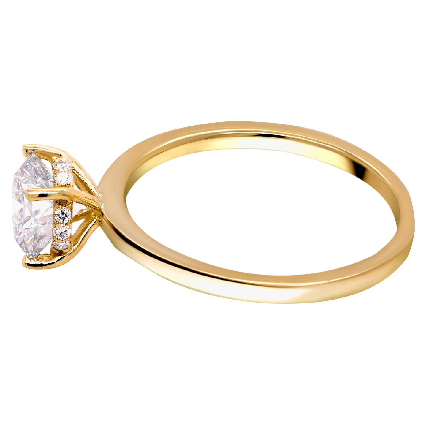 14k Gold Diamond Engagement Ring: Neck Dazzle