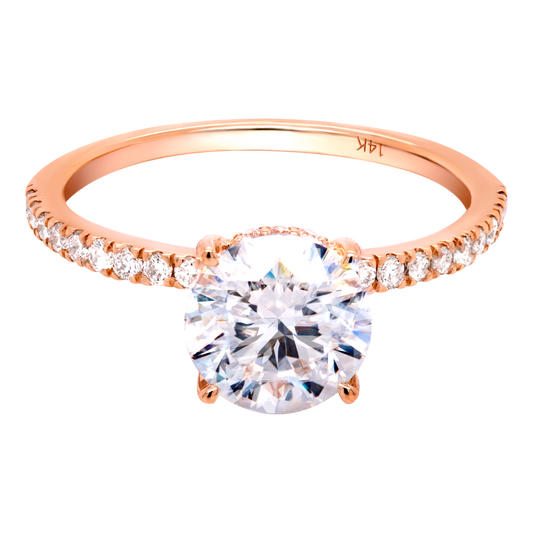 14k Gold Diamond Engagement Ring: Full Glamour