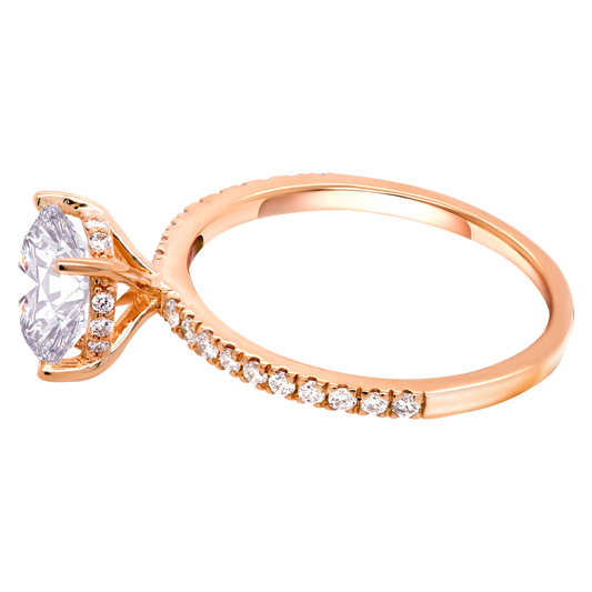 14k Gold Diamond Engagement Ring: Full Glamour