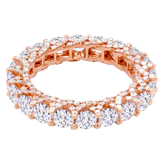 14k Gold Double Row Full Eternity Band