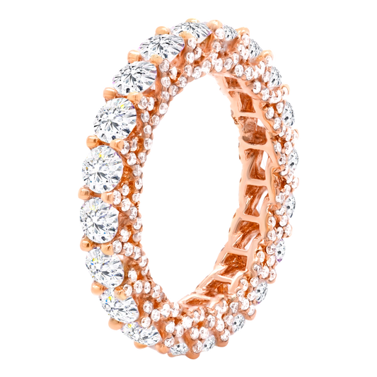 14k Gold Double Row Full Eternity Band